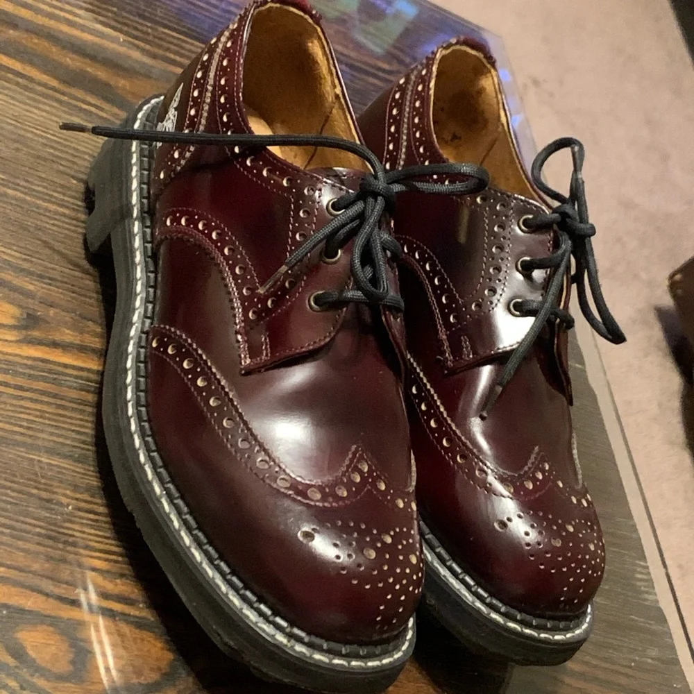 SOLD!  Sz 8 Vintage John Fluevog Angel Soles Oxford Shoes - Picture 7 of 16